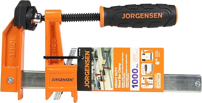 Pony Jorgensen 3706-HD Heavy Duty Steel Bar Clamp, Orange, 6-Inch