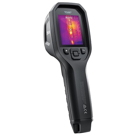 FLIR TG267 Thermal Imaging Camera with Bullseye Laser: Commercial Grade Infrared Camera for Building Inspection, HVAC and Electrical