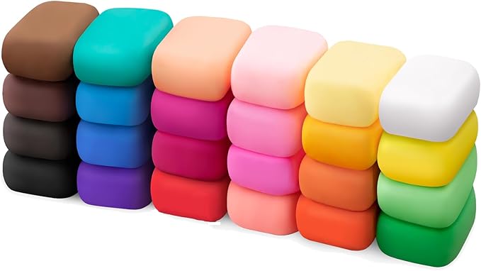 Air Dry Clay 24 Colors, Modeling Clay by Exptolii