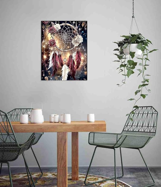 Dreamcatcher Cross Stitch Kits for Adults Beginner, Flower Counted Cross Stitch - Image 3