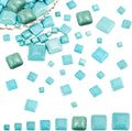 arricraft 80 Pcs Cracked Stone Cabochon, 8 Size Square Shape Gemstones Beads by ARRICRAFT