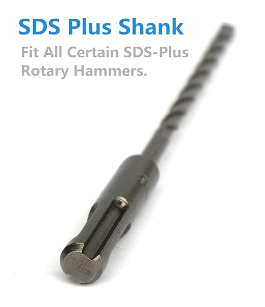 3PCS Rotary Hammer Drill Bits, SDS Plus Shak, 1/4"x6", 5/16"x6", 3/8"x6"