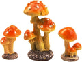 3pcs Resin Mushroom Miniature Fairy Garden Decoration Accessories Sculptures by ODDIER