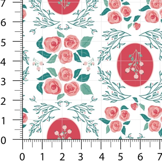 Floral Patchwork Fabric Panel 100x155 cm – 100% Cotton Satin, 6 Coordinated - Image 6
