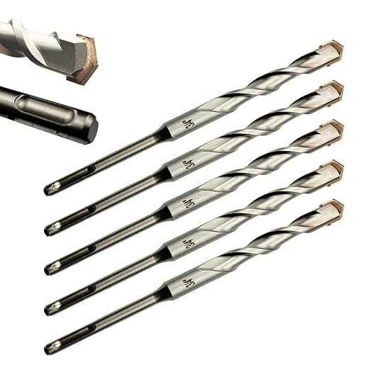 Direko 5-Piece 3/4 inch x 6 Inch SDS Plus Rotary Hammer Drill Bits Carbide Tipped Concert Drill Bits for Concrete, Brick, Cement Walls, Stone, Hammer Drill Bits for Concrete