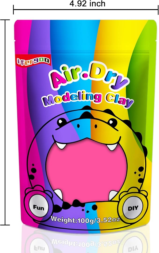 ifergoo Pink Air Dry Clay, DIY Creative Modeling Clay - Image 7