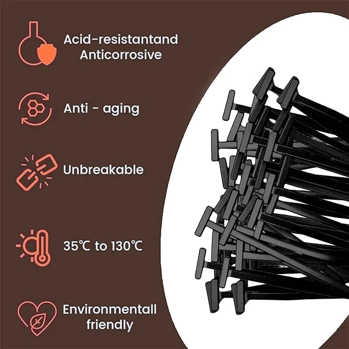 Nylon Universal Cable Tie Buckle - Heavy Duty Zip Ties Self-Locking for Car, UV Resistant Plastic Cable Ties with Pin Plastic Cable Ties Tool Fasteners Car Body (random,200)