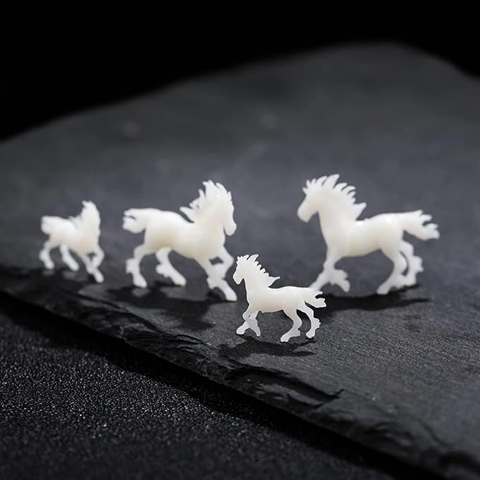 Woohome 7 PCS 3D Resin Mould Filler Casting Moulds, Mini Frog Snails Horse - Image 2