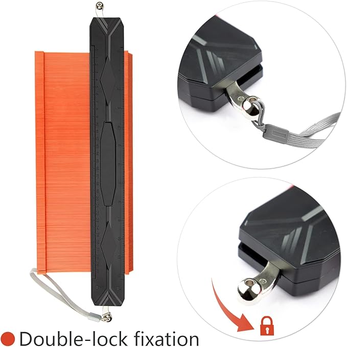 Contour Gauge Tool 12 Inch + 5 Inch, Super Gauge Shape and Outline Tool with Metal Aluminum Lock, Profile Tool Set Precisely Copy Irregular Shape, Extended Profile Gauge Duplicator, Father's Day Gift