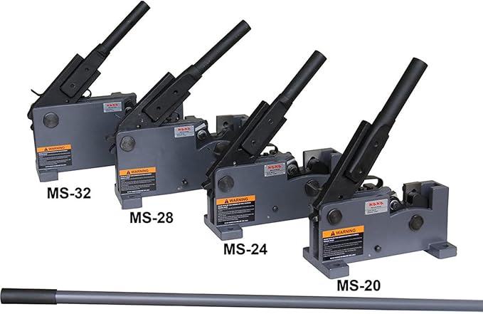 KAKA INDUSTRIAL MS-32 Sheet Metal Shear, 32mm (1.26") Cutter for Square Tube, Rebar, Rod, Flat Bar (1.5" x 0.5"), and Round Bar
