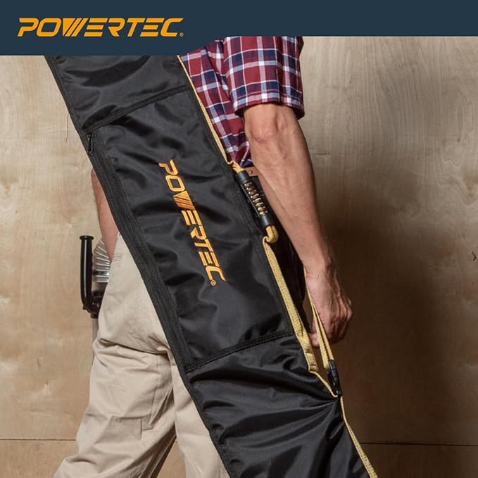 POWERTEC 71411 60" Track Saw Guide Rail Bag for Festool, Makita, and DEWALT, W/Dual-Sided Padding for Secure Rail Placement