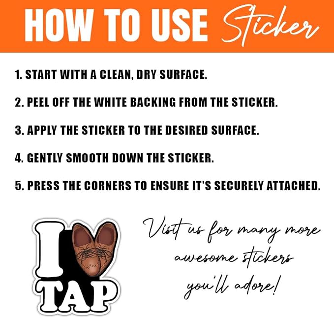 MAIANEY Tap Dance Sticker Pack – Funny Tap Dancer Vinyl Decals - Image 5