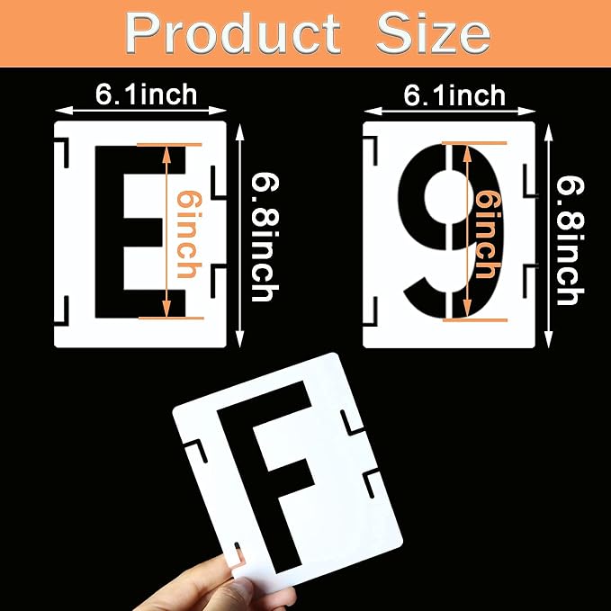 YEAJON 6 Inch Letter Stencils Symbol Numbers Craft Stencils, Chalkboard - Image 3