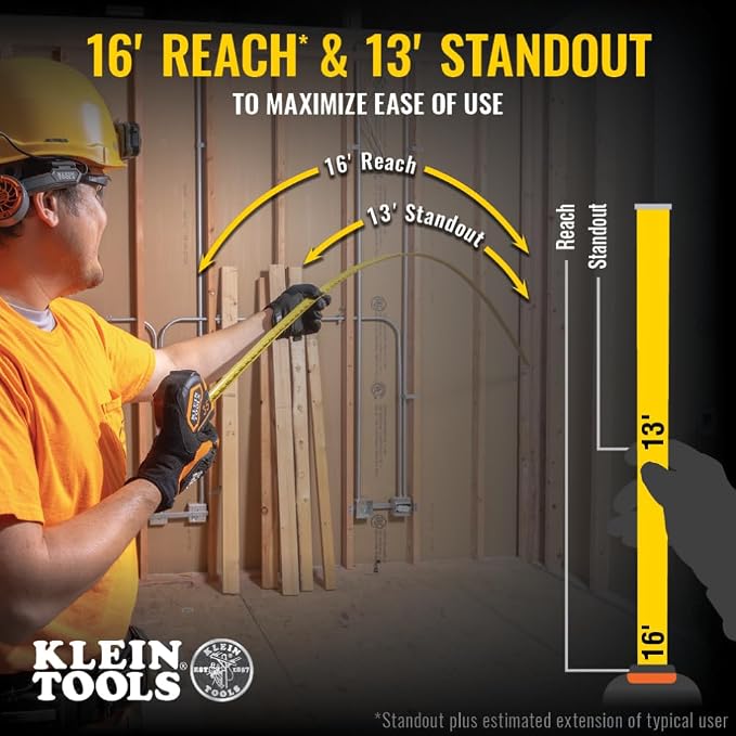 Klein Tools 9235 Tape Measure, Heavy-Duty Magnetic Measuring Tape - Image 2