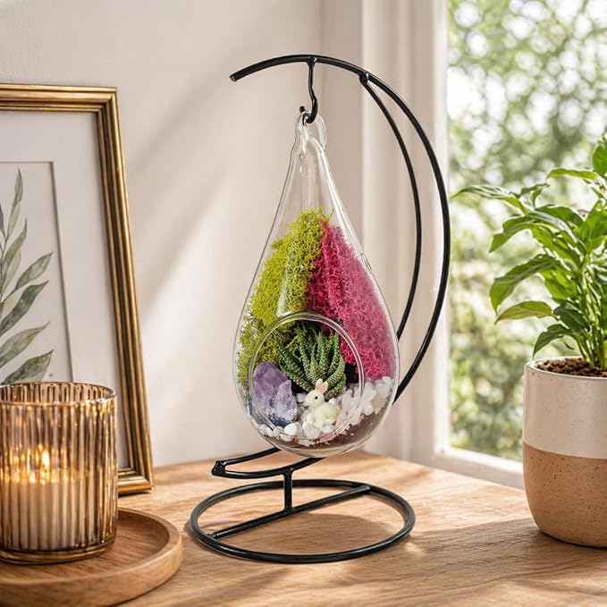 Creations by Nathalie DIY 7" DIY Teardrop Terrarium Kit - Image 8