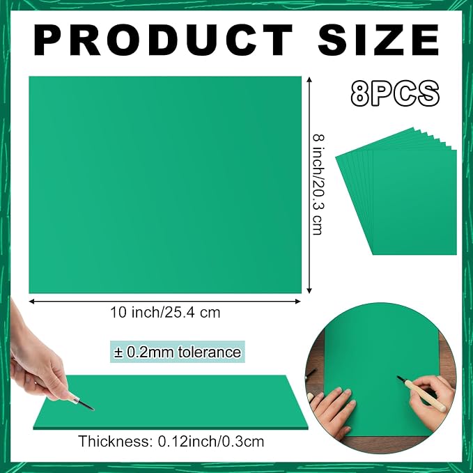 Yeaqee 8 Pcs 8 x 10 Inch Linoleum Blocks - Image 2