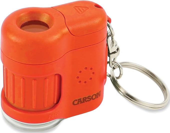 MicroMini Orange, Pocket Microscope Keychain | Built-In Flashlight - Image 4