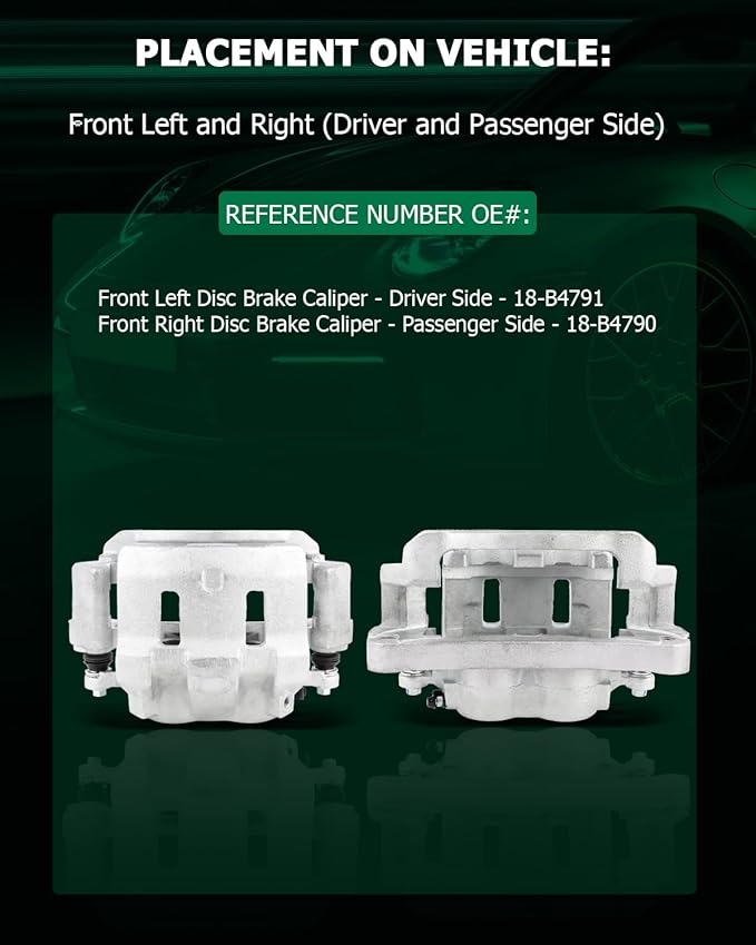 SCITOO Front Brake Calipers With Bracket 18-B4790 18-B4791 Compatible For Ford For Excursion, For F-250, For F-250 Super Duty, For Ford For F-350 99-04 For Ford For F-350 Super Duty 99-04