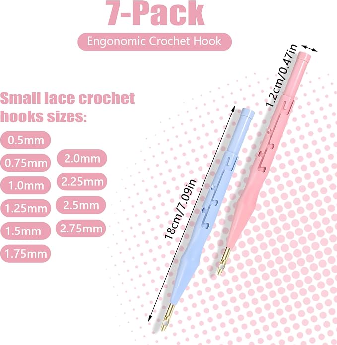 7 Pieces Punch Needle Tool, Portable Adjustable Embroidery Punch Needle - Image 2