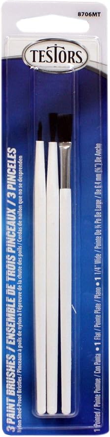 Testors 8706MT Economy Variety Paint Brush Set by Testors