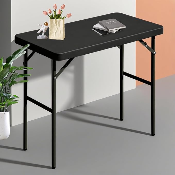 Folding Table 2.7ft Rectangular All-Occasion Plastic Folding Event Table - Image 2
