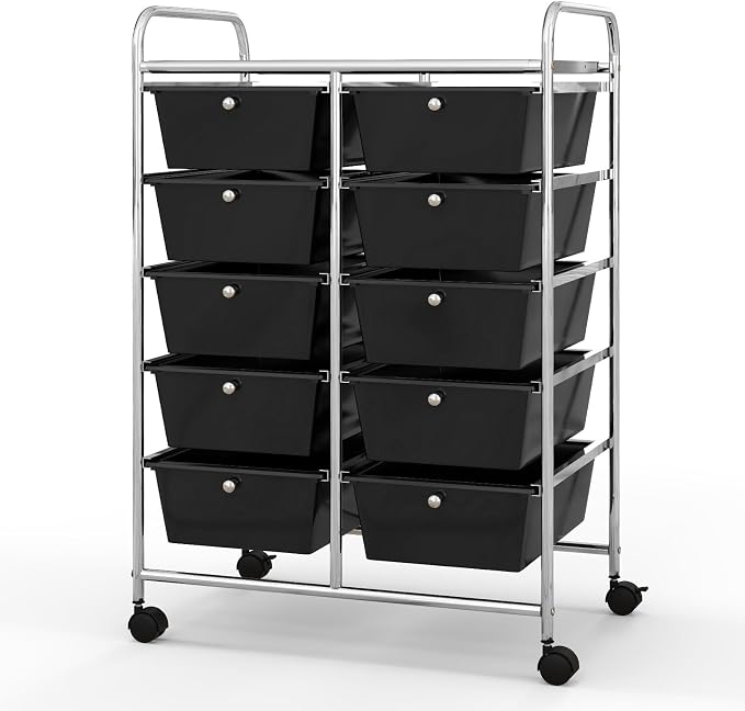BECOMFORT 10-Drawer Rolling Cart by BECOMFORT