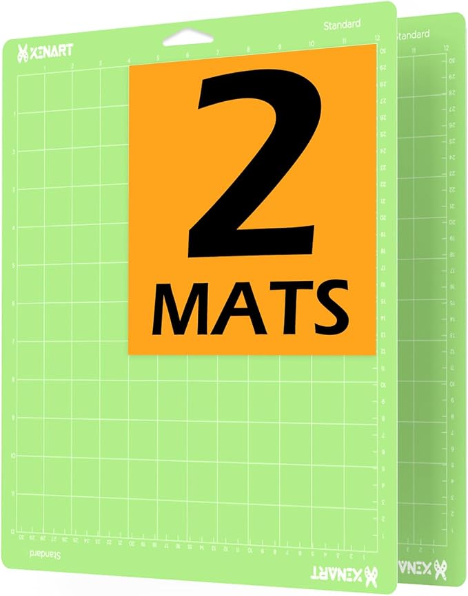 2pcs Standard Cutting Mats for Cricut Maker 3, Explore 3, Air 2, 12x12 inch by XINART