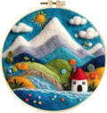 CaptainCrafts Needle Felting Kit, Wool Felt Supplies, Embroidery Hoops by CaptainCrafts