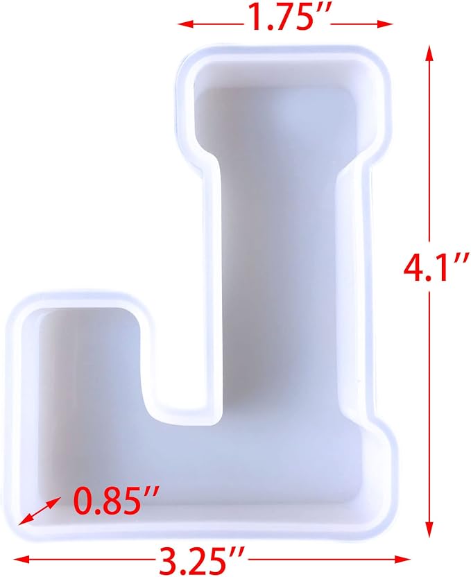 4 inch 26 Pack English Letter Silicone Mold - Image 7