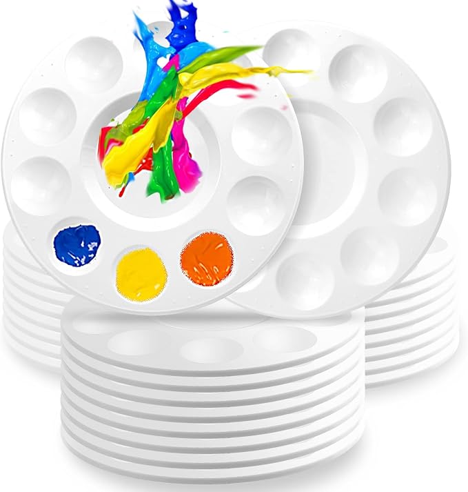 36 PCS Paint Tray Palettes for Kids, Plastic Paint Pallet by inifus