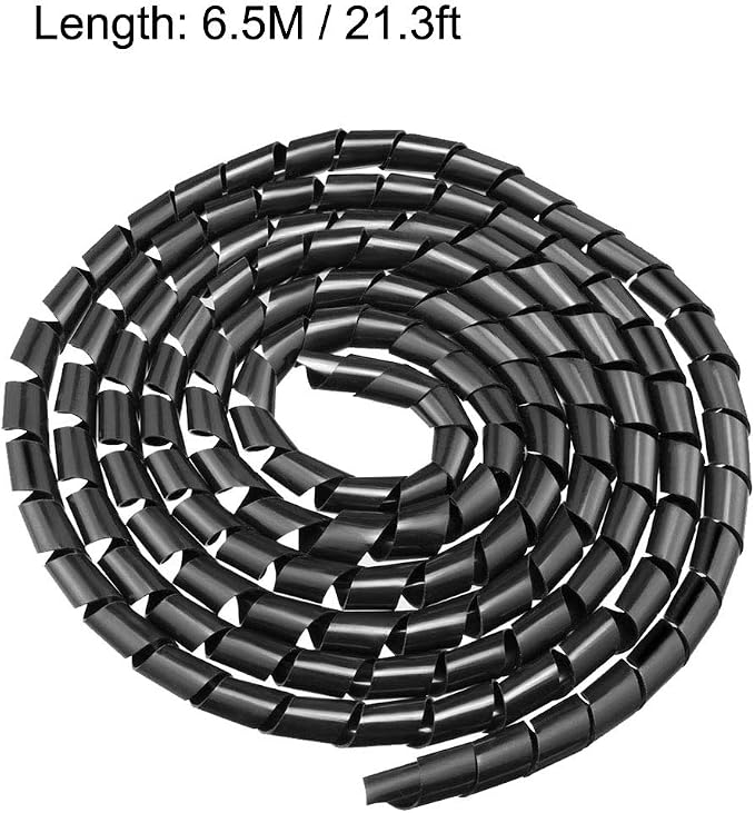 uxcell 11mm Flexible Spiral Cable Wrap Wire Cord Wraps Computer Manage Cord - Image 4