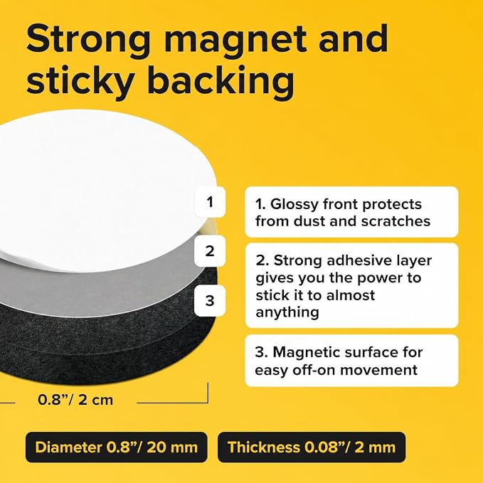 Peel-&-Stick Flexible Adhesive Magnets - Image 2