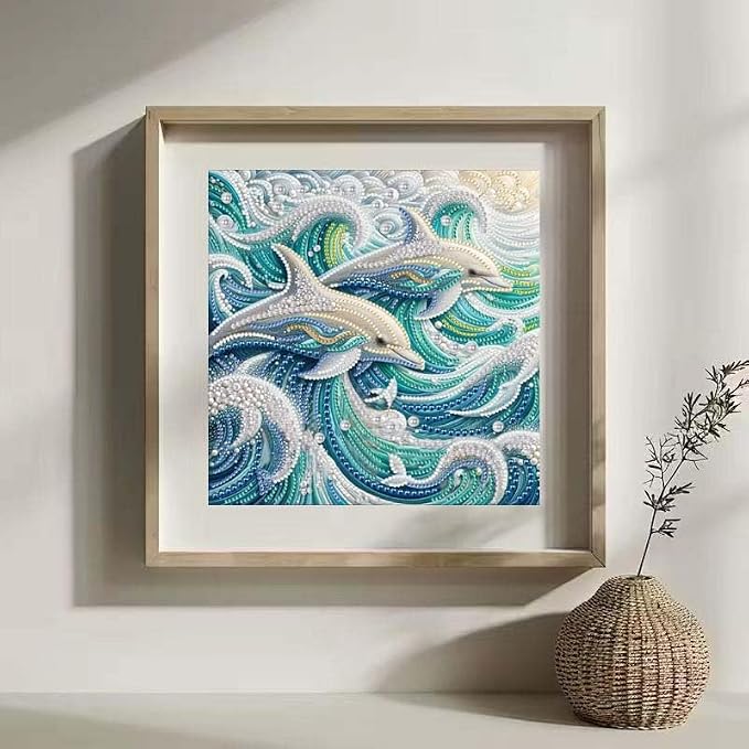 Dolphin Animal Special Shape Diamond Art Kits - Image 5