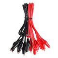 DROK Jumper Wires with Alligator Clips Electrical - 6pcs 35mm Small Pure Copper 19.6 inches/50cm Test Leads with Alligator Clips for Multimeter Electrical Testing