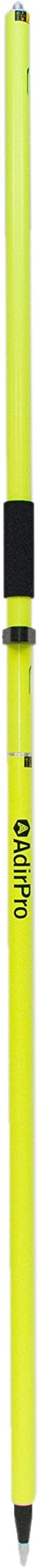 AdirPro Aluminum GPS Rover Rod – 2m 2-Piece Design GPS Pole for Land Surveying & Engineering – RTK GPS/GNSS Accessory – Includes Level Vial & Carrying Case (Fluorescent Yellow)