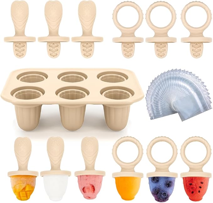 Silicone Baby Popsicle Molds for Teething Relief by YukiniYa