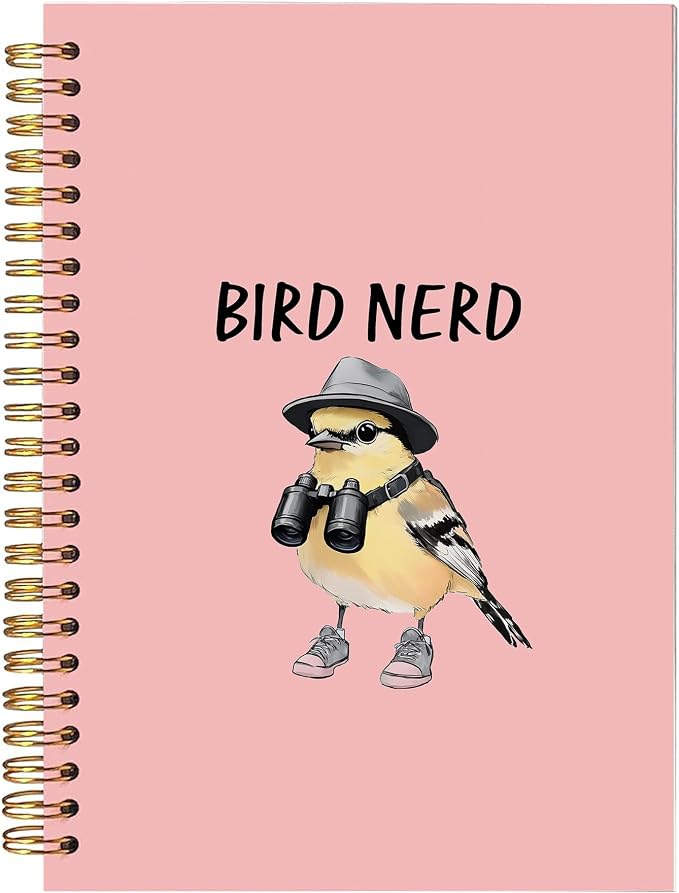 Funny Bird Birding Spiral Notebook, Birds Watching Journal, Gifts by bitkan