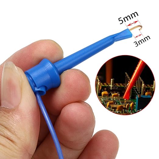 Sumnacon 5 Pcs Multimeter Electrical Test Dual Lead Test Hook Clips - 5 Colors Silicone to Flexible Test Cables for Electronic, Component, Testing Connecting