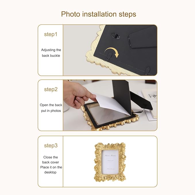 3x5 Gold Picture Frames, Picture Frame - Image 6