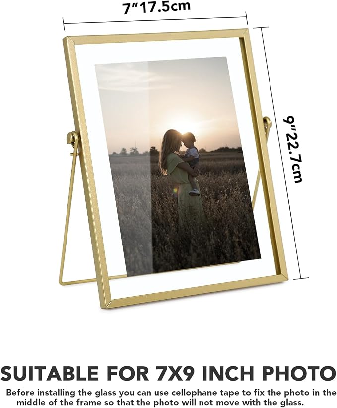 AceList Metal Picture Frame Set of 2, Easel | Ornate slim display stand - Image 2