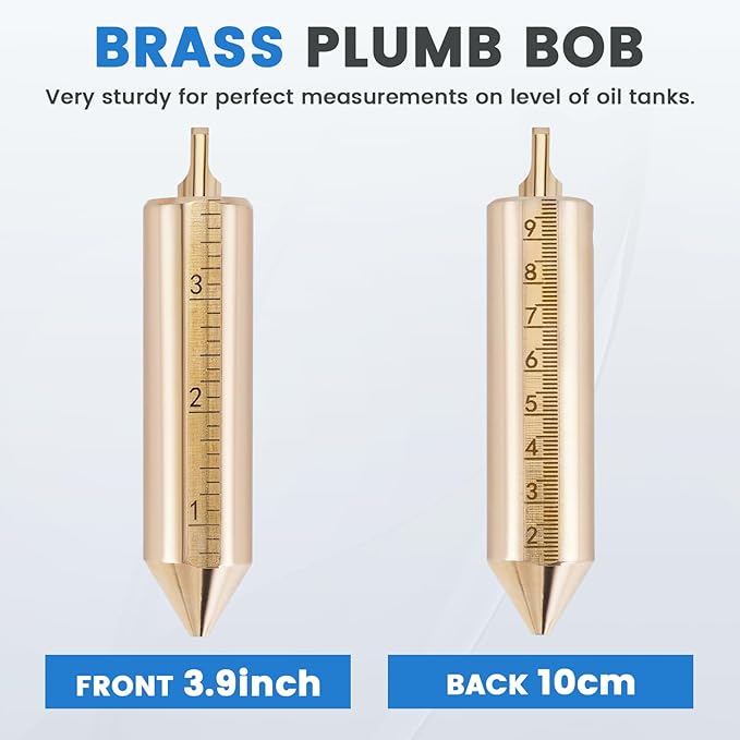 YJINGRUI 98ft/30M Oil Tank Gauging Tapes, Explosion Proof, Stainless Steel Oil Gauging Tape with 350g Brass Plumb Bob, Bent-Handle