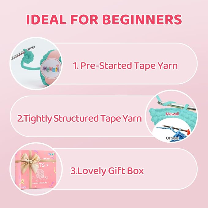 Mewaii Crochet Kit for Beginners Level 1 - Image 2