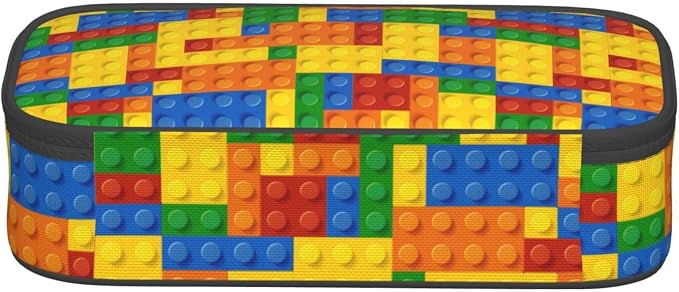 Fun Blocks Colorful Pencil Case Organizer Big Capacity Pencil Pouch Stationery - Image 3