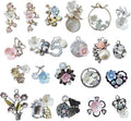 Chenkou Craft Random 20pcs Wholesale Lots Mix Alloy Resin Rhinestone Flowers by ChenkouCraft