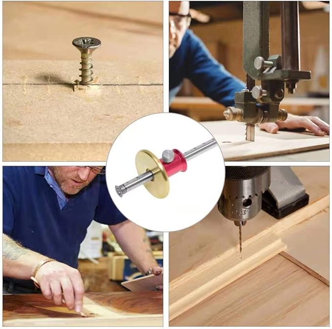YOSELIN Dovetail Marking Jig Wheel Marking Gauge Tool Set, 1 Woodworking Pencil,1 Wheel Cutter for Hardwood,1 Bearing Wheel Cutter for Soft Wood, Precision Ground Steel Rod for Woodworking …