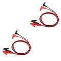 2PCS Multimeter Alligator Clips Leads, L Type Banana Male Plug to Alligator Clip Pure Copper Test Cable Multimeter Testing Probe for Electrical Testing 3 Feet (2)