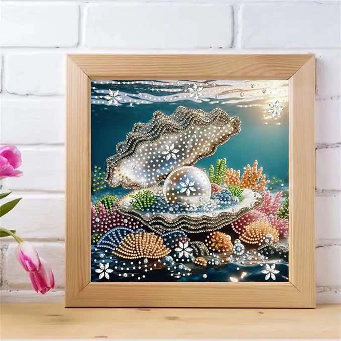 ZQEATRY Shell Pearls Special Shape Diamond Art Kits - Image 2