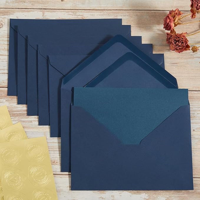 50 Pack Navy Blue A6 Envelopes - Image 7