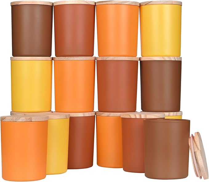 SHOWIN Thick Candle Jars for Making Candles 16 Pcs, 7 OZ Empty Jars by Showin