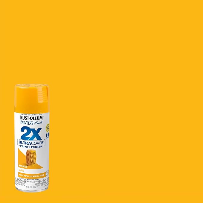 Rust-Oleum 249862 Gloss Marigold Painters Touch 2X Spray Paint, 12 oz. - Image 2